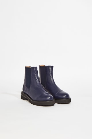 Bottines en cuir Frankie - Bleu