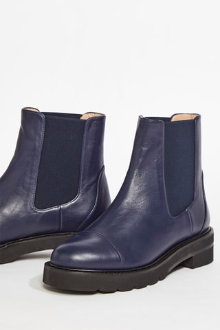 Bottines en cuir Frankie - Bleu