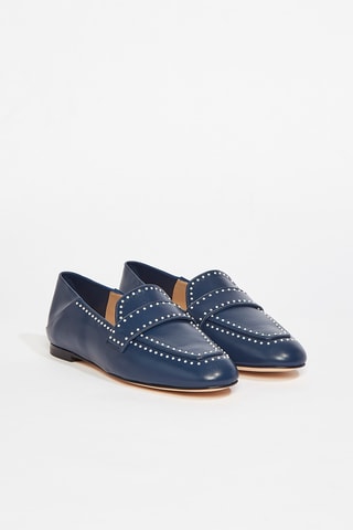 Mocassins en cuir d’agneau Wylie - Bleu marine
