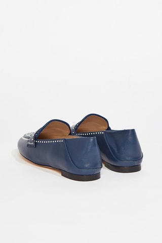 Mocassins en cuir d’agneau Wylie - Bleu marine