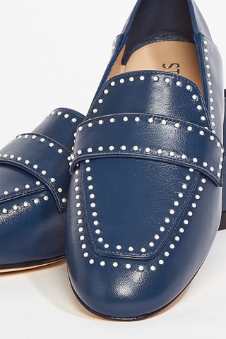 Mocassins en cuir d’agneau Wylie - Bleu marine