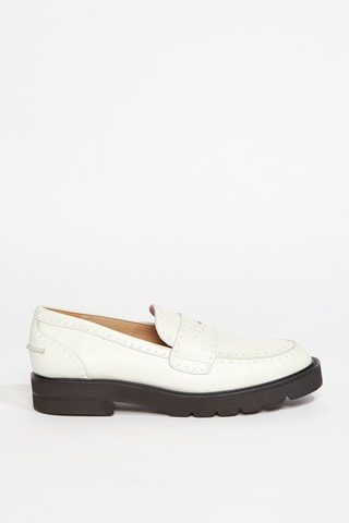 Mocassins en cuir de veau Parker - Blanc