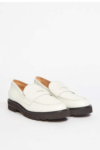 Mocassins en cuir de veau Parker - Blanc