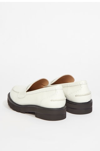 Mocassins en cuir de veau Parker - Blanc