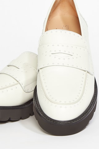 Mocassins en cuir de veau Parker - Blanc