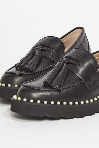 Mocassins en cuir de veau Mila - Noir