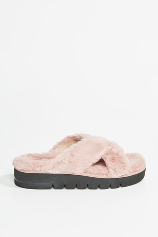 Mules fourrées Roza - Rose