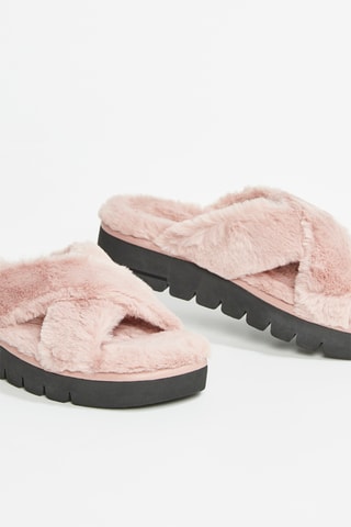 Mules fourrées Roza - Rose