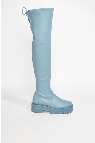 Cuissardes en cuir d’agneau Lowland - Bleu clair