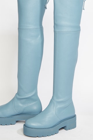 Cuissardes en cuir d’agneau Lowland - Bleu clair