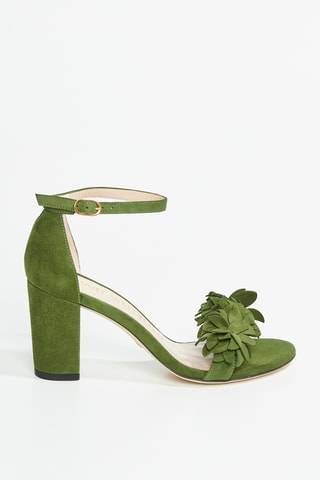 Sandales à talons en cuir de chèvre nubuck Simplelean - Vert