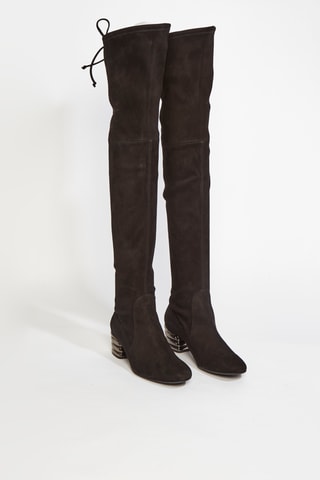 Bottes en cuir de chèvre Vidalia - Noir