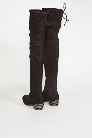 Bottes en cuir de chèvre Vidalia - Noir