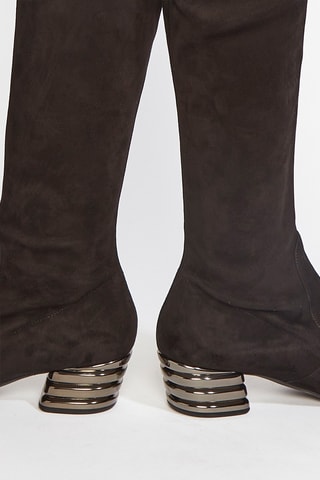 Bottes en cuir de chèvre Vidalia - Noir