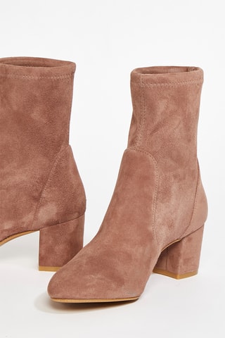 Bottines en cuir de chèvre nubuck Yuliana - Taupe