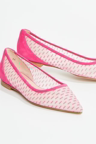 Ballerines en cuir de chèvre Tasha - Rose poudré