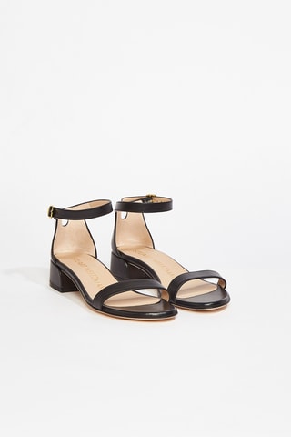 Sandales à talons en cuir de veau Nudistjune - Noir