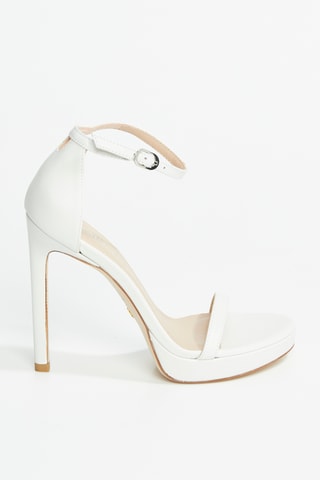 Sandales à talons en cuir Nudist Disco - Blanc