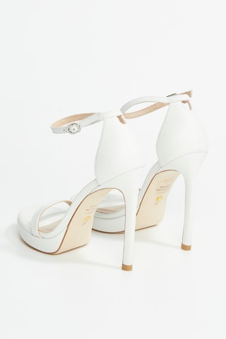 Sandales à talons en cuir Nudist Disco - Blanc