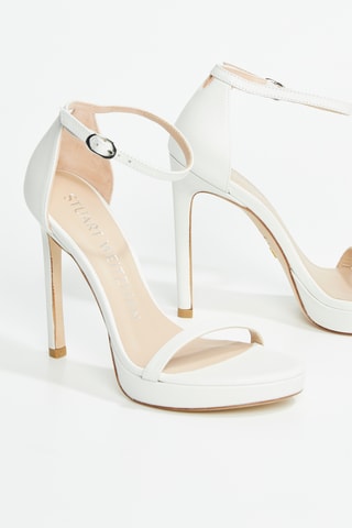 Sandales à talons en cuir Nudist Disco - Blanc