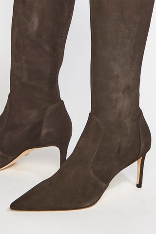 Bottes en cuir de chèvre Stuart - Gris