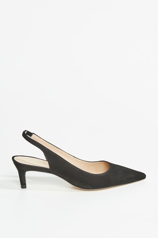 Escarpins en cuir de chèvre nubuck Stuart - Noir