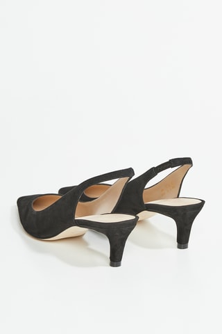 Escarpins en cuir de chèvre nubuck Stuart - Noir