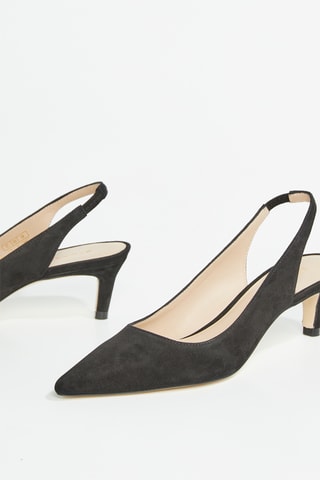 Escarpins en cuir de chèvre nubuck Stuart - Noir