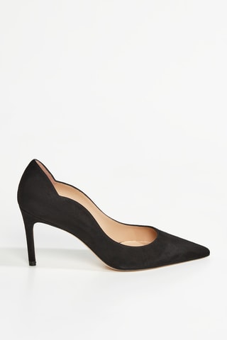 Escarpins en cuir de chèvre nubuck Stuart - Noir