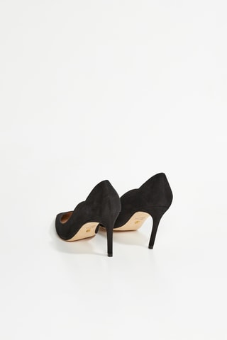 Escarpins en cuir de chèvre nubuck Stuart - Noir