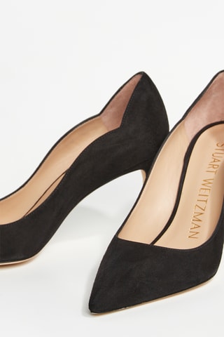 Escarpins en cuir de chèvre nubuck Stuart - Noir