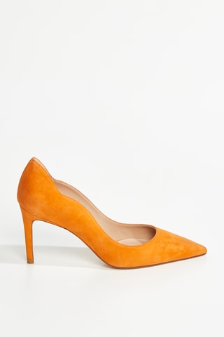 Escarpins en cuir de chèvre nubuck Stuart - Orange