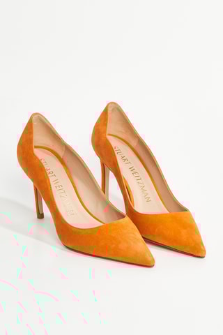 Escarpins en cuir de chèvre nubuck Stuart - Orange