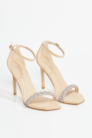 Sandales à talons en cuir d’agneau Nudistcurve - Beige