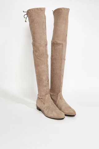 Bottes en cuir de chèvre nubuck Lowland - Beige