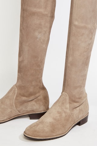 Bottes en cuir de chèvre nubuck Lowland - Beige