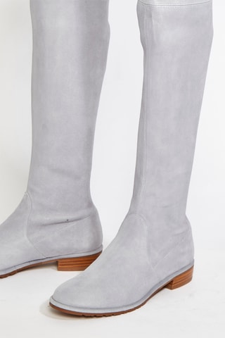 Cuissardes en cuir de chèvre Lowland - Gris clair