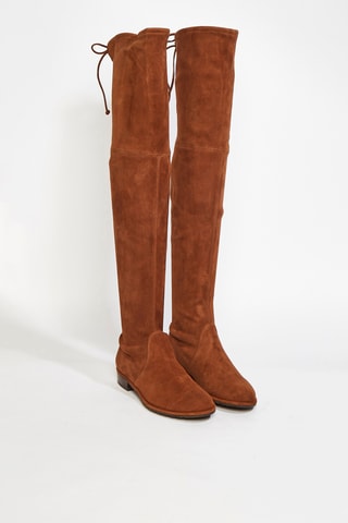 Cuissardes en cuir de chèvre Lowland - Camel