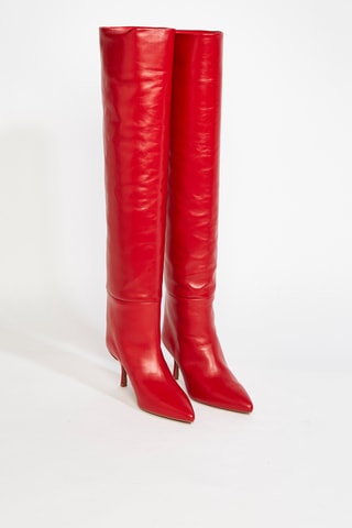 Cuissardes en cuir Millie - Rouge