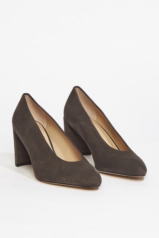 Escarpins en cuir de chèvre nubuck Chokeup - Marron