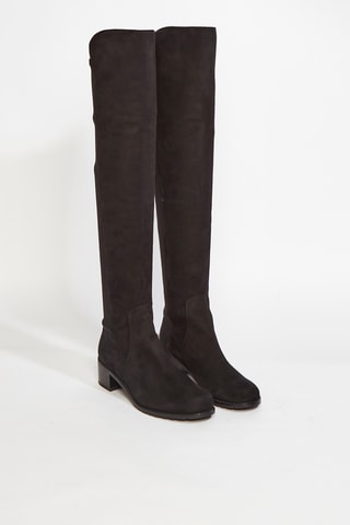 Bottes en cuir de chèvre nubuck Reserve - Noir