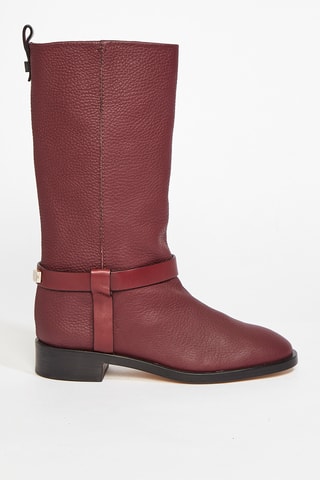 Bottes en cuir Casey - Bordeaux