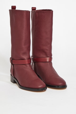 Bottes en cuir Casey - Bordeaux