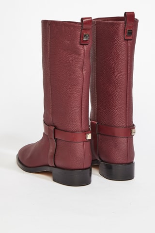 Bottes en cuir Casey - Bordeaux