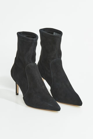 Bottines en cuir de chèvre 75 Strbootie - Noir