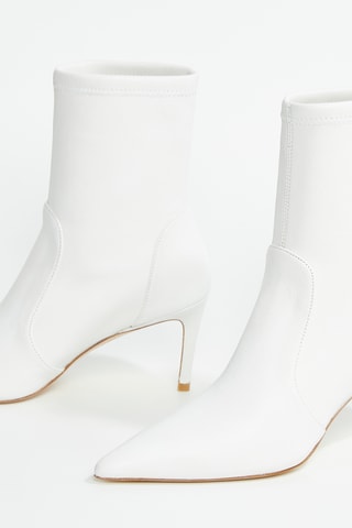 Bottines en cuir d’agneau Stuart - Blanc