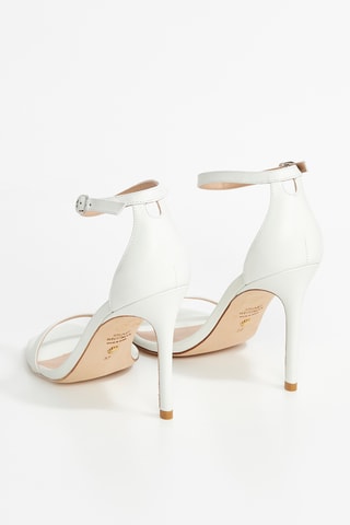 Sandales à talons en cuir de veau Nudistcurve - Blanc