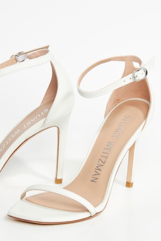 Sandales à talons en cuir de veau Nudistcurve - Blanc