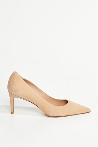 Escarpins en cuir de chèvre nubuck Stuart - Beige