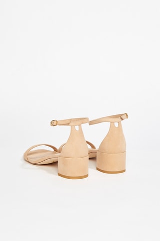 Sandales à talons en cuir de chèvre Nudistcurve - Nude